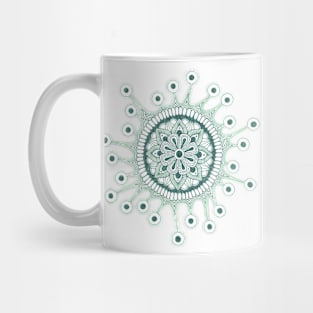 Virus Mandala (teal) Mug